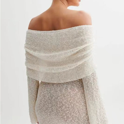 25 Edition – Off-Shoulder Knit Bodycon Dress