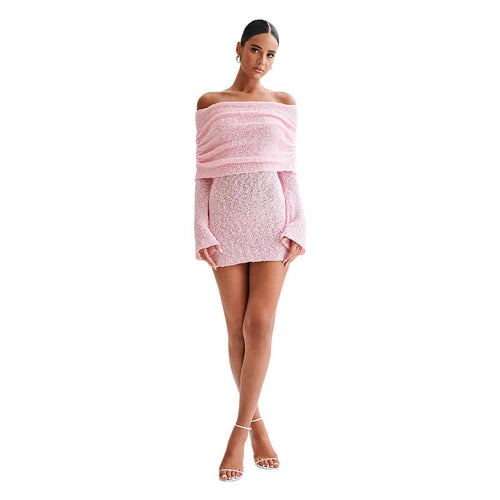 25 Edition – Off-Shoulder Knit Bodycon Dress