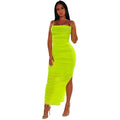 Fashion New Pleated Bodycon Slit Dress Sexy Summer high quality